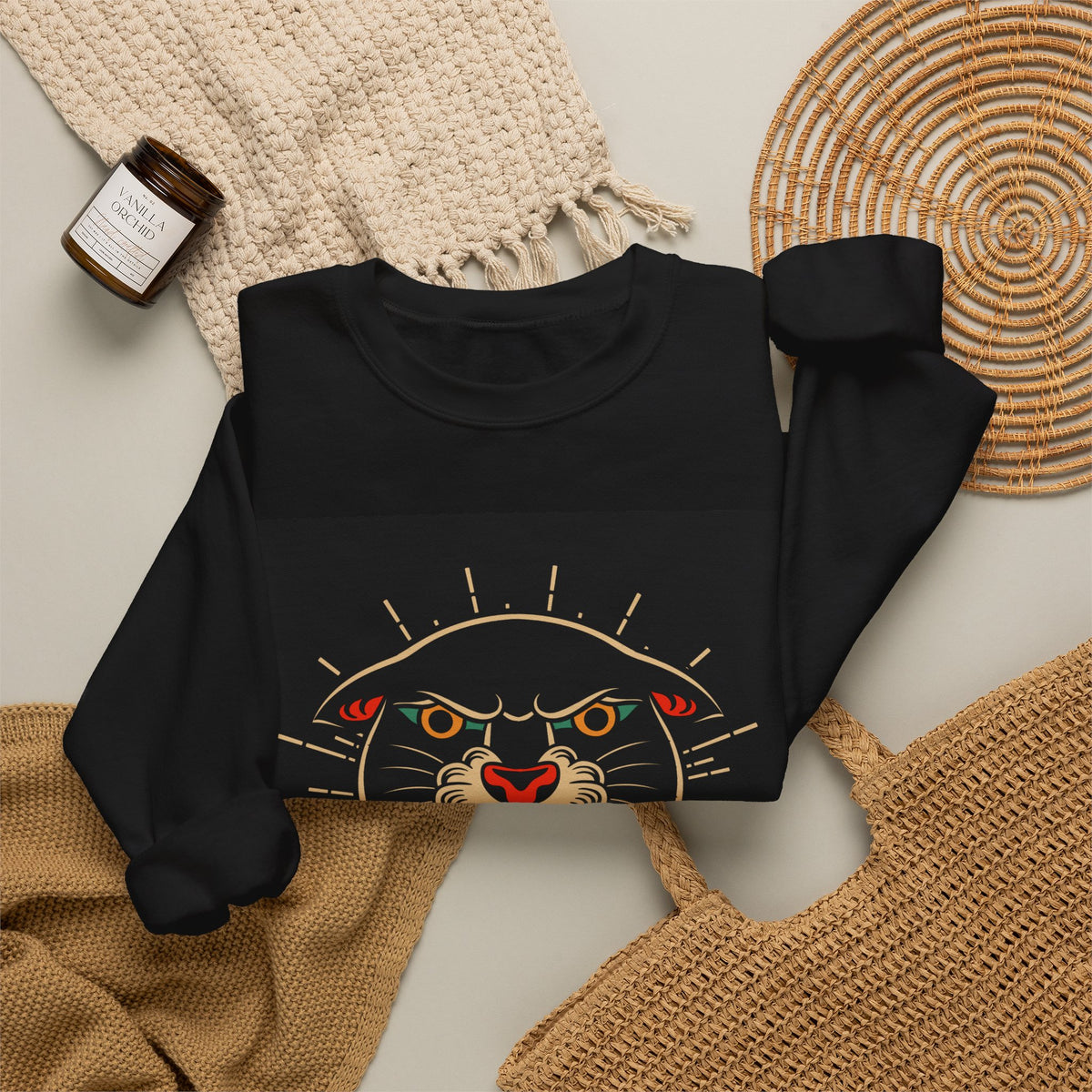 Panther & Roses Crewneck Sweatshirt