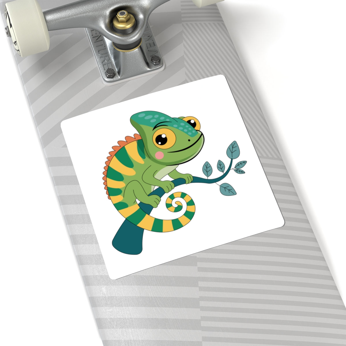 Cute Chameleon Kiss-Cut Sticker — Colorful Tropical Lizard Decal for Laptops, Water Bottles & Scrapbooks