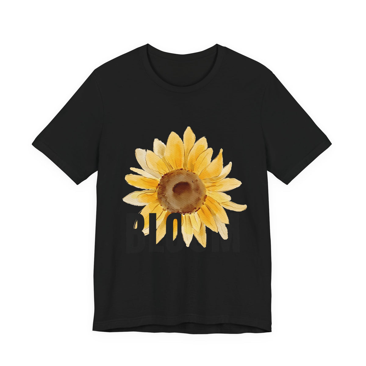 Bloom Sunflower T-Shirt — Floral 'BLOOM' Graphic Tee