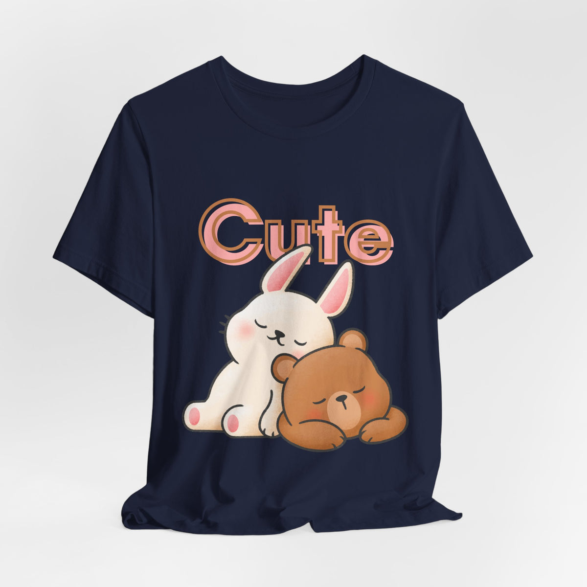 Cute Bunny & Bear Tee — "Cute" Graphic T-Shirt