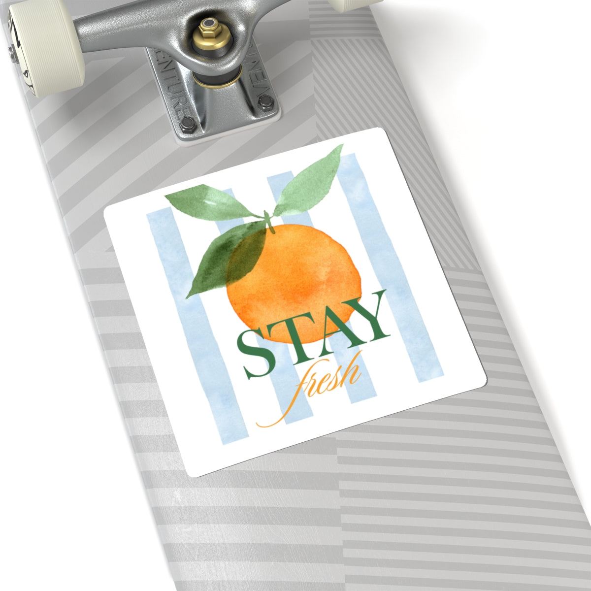 Stay Fresh Orange Sticker — Watercolor Fruit Kiss-Cut Sticker