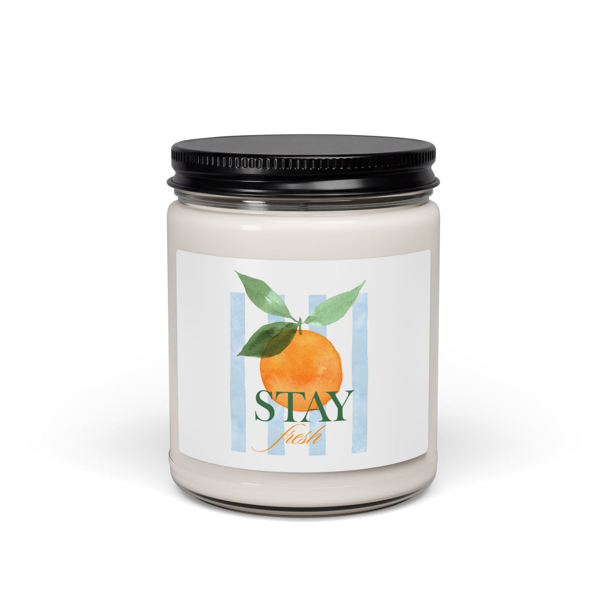Stay Calm Orange Scented Soy Candle — 9oz Citrus Aromatherapy Jar