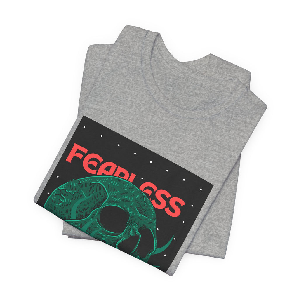 Fearless Skull Tee — Graphic Skull T‑Shirt with 'FEARLESS' Text