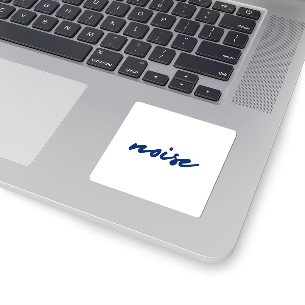 Noise Script Sticker — Minimal Navy Handwritten Decal for Laptops & Gear