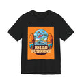 Hello Sunshine Tee — Retro Surf Flamingo Beach T-Shirt