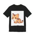 Cute Cartoon Tiger Tee — Adorable Kitten-Style Tiger Graphic T-Shirt
