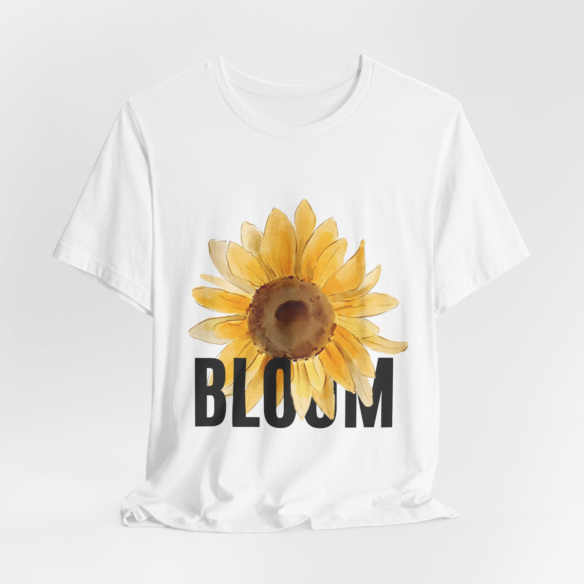 Bloom Sunflower T-Shirt — Floral 'BLOOM' Graphic Tee