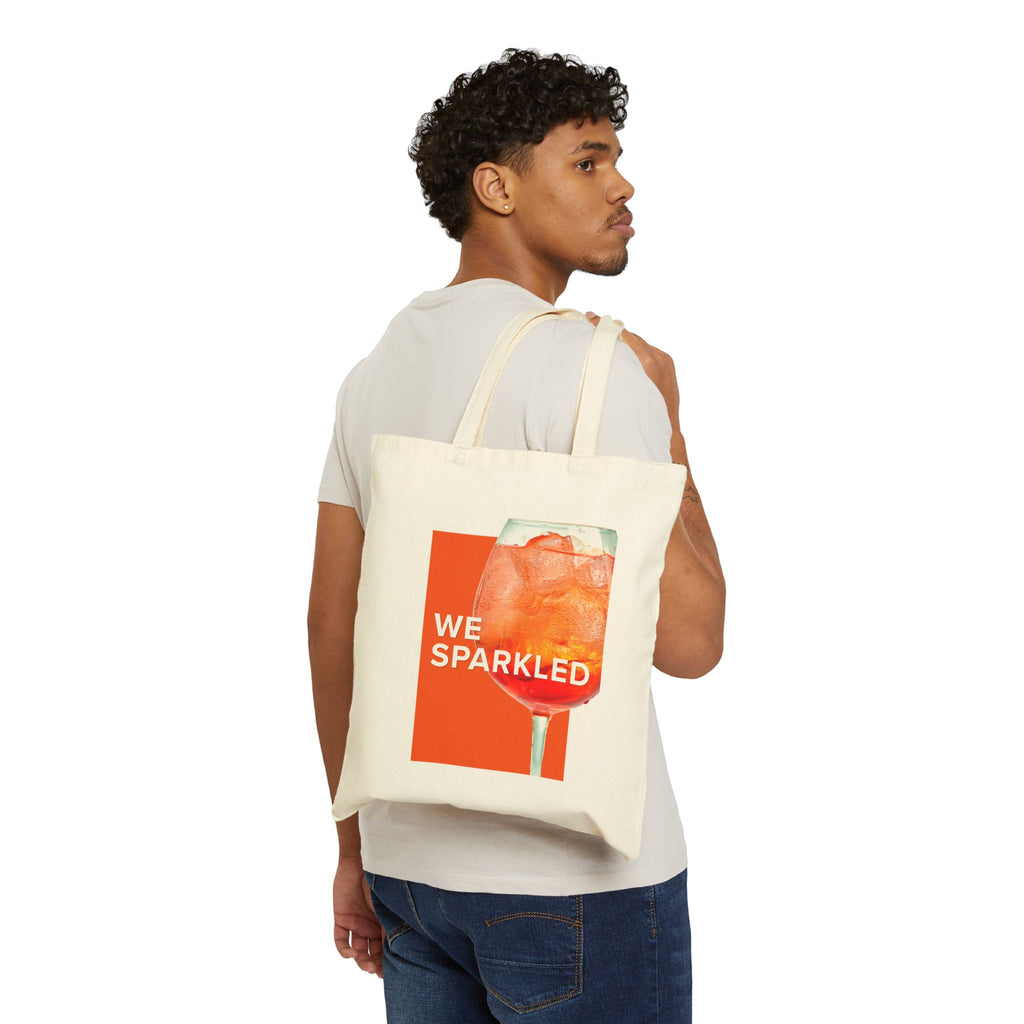 Tote Bag — "We Sparkled" Aperol Spritz Canvas Tote (Beach, Brunch & Gift)