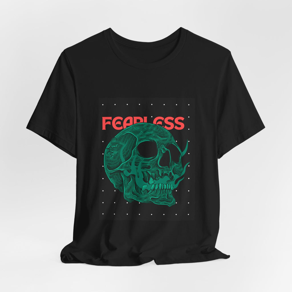 Fearless Skull Tee — Graphic Skull T‑Shirt with 'FEARLESS' Text