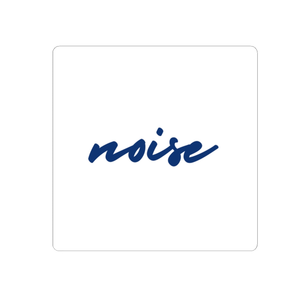 Noise Script Sticker — Minimal Navy Handwritten Decal for Laptops & Gear