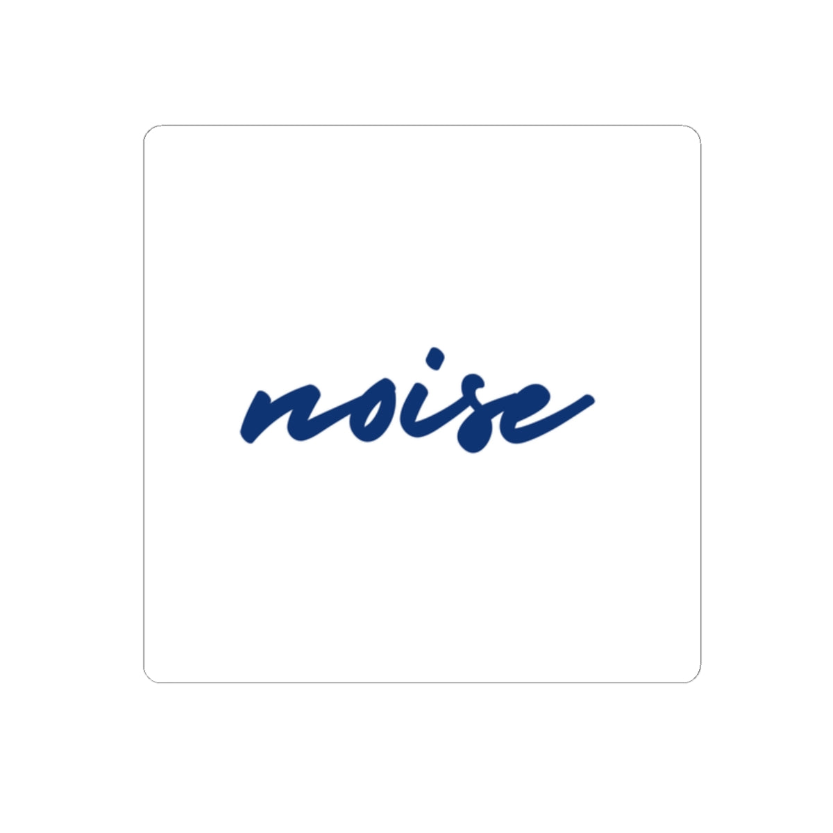 Noise Script Sticker — Minimal Navy Handwritten Decal for Laptops & Gear