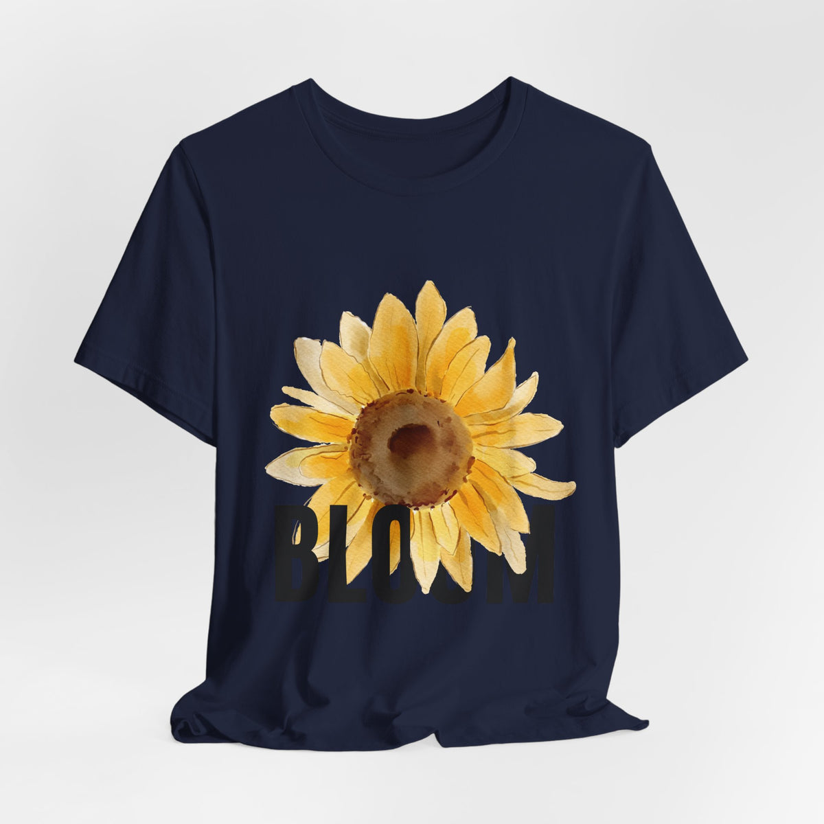 Bloom Sunflower T-Shirt — Floral 'BLOOM' Graphic Tee