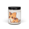 Cute Tiger Soy Candle — 9oz Scented Jar (Kawaii Animal Decor)
