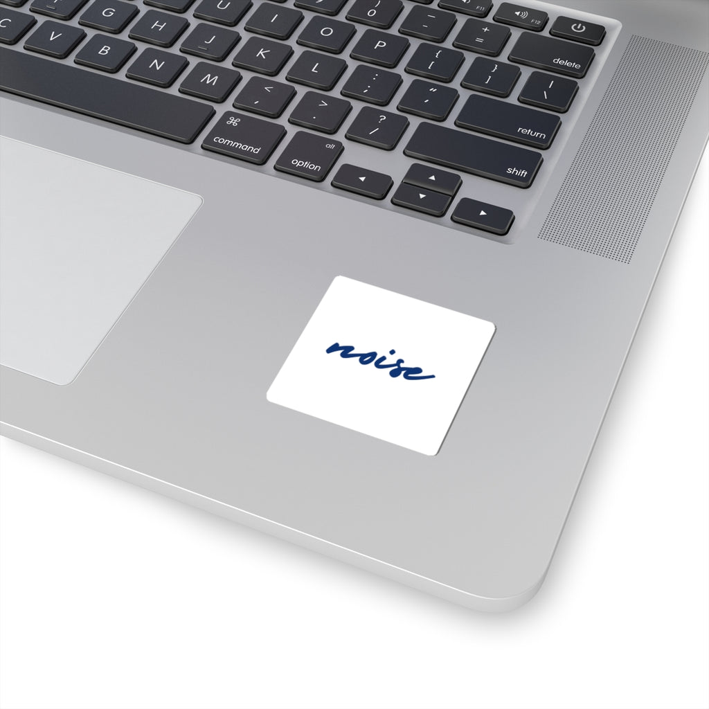 Noise Script Sticker — Minimal Navy Handwritten Decal for Laptops & Gear