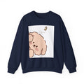 Cute Peeking Puppy Crewneck Sweatshirt – Adorable Cartoon Dog with Bee Design
