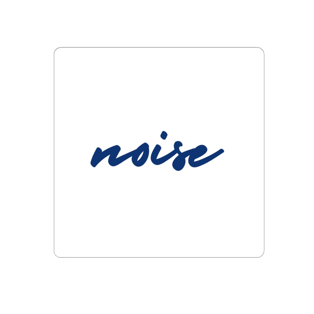 Noise Script Sticker — Minimal Navy Handwritten Decal for Laptops & Gear