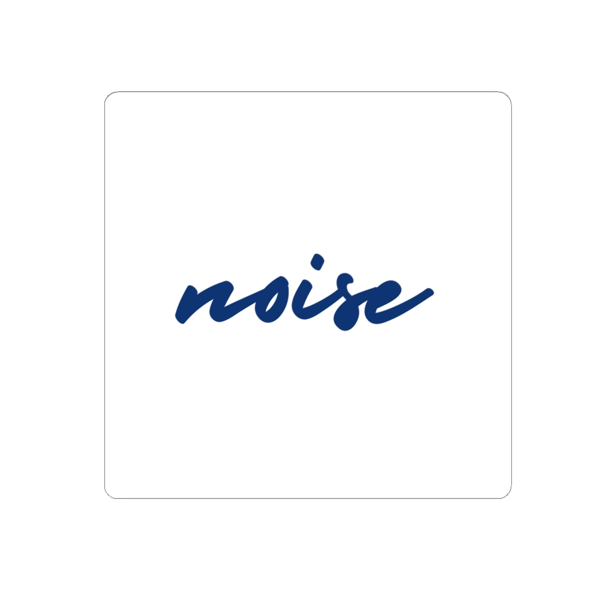 Noise Script Sticker — Minimal Navy Handwritten Decal for Laptops & Gear