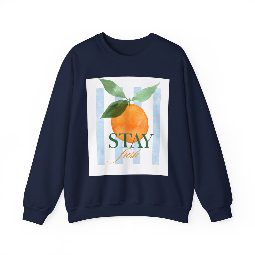 Stay Fresh Orange Crewneck Sweatshirt