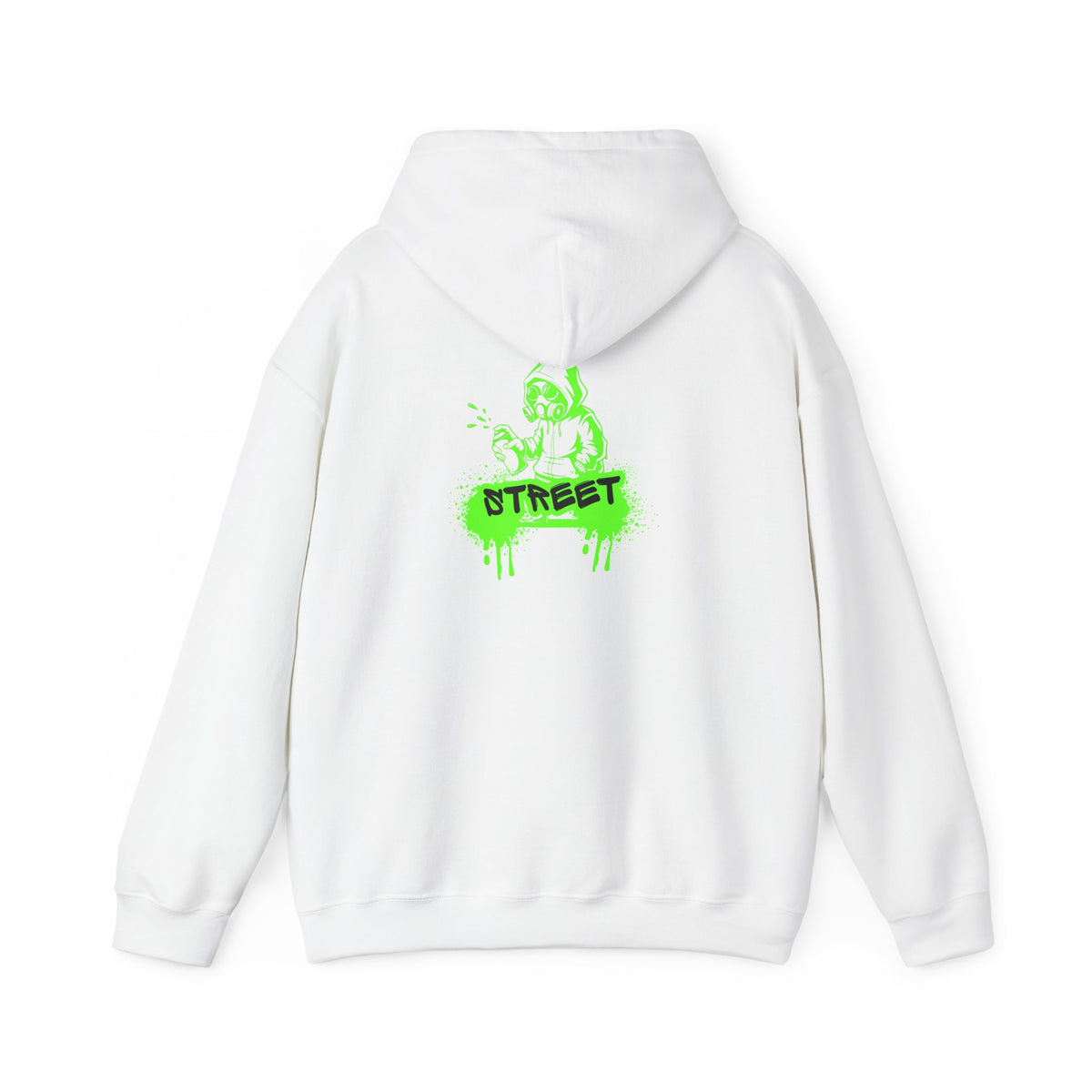 Street Green Graffiti Hoodie – "STREET" Neon Skate Graphic