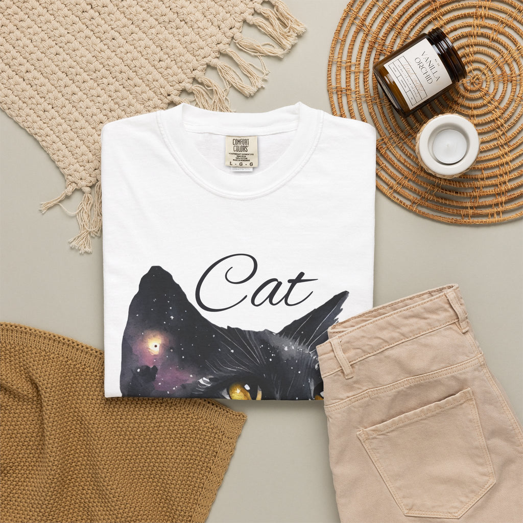 Cat Constellation T-Shirt — Black Cat Portrait Tee