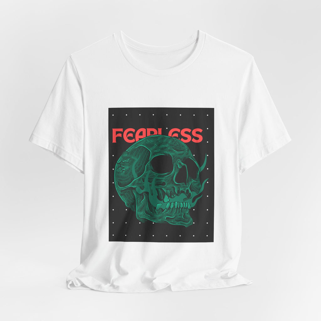 Fearless Skull Tee — Graphic Skull T‑Shirt with 'FEARLESS' Text