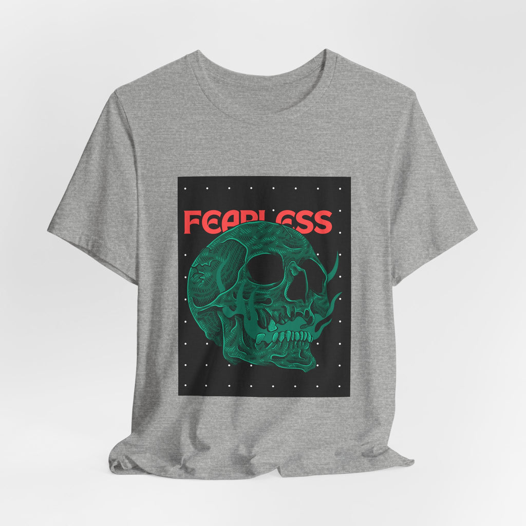 Fearless Skull Tee — Graphic Skull T‑Shirt with 'FEARLESS' Text