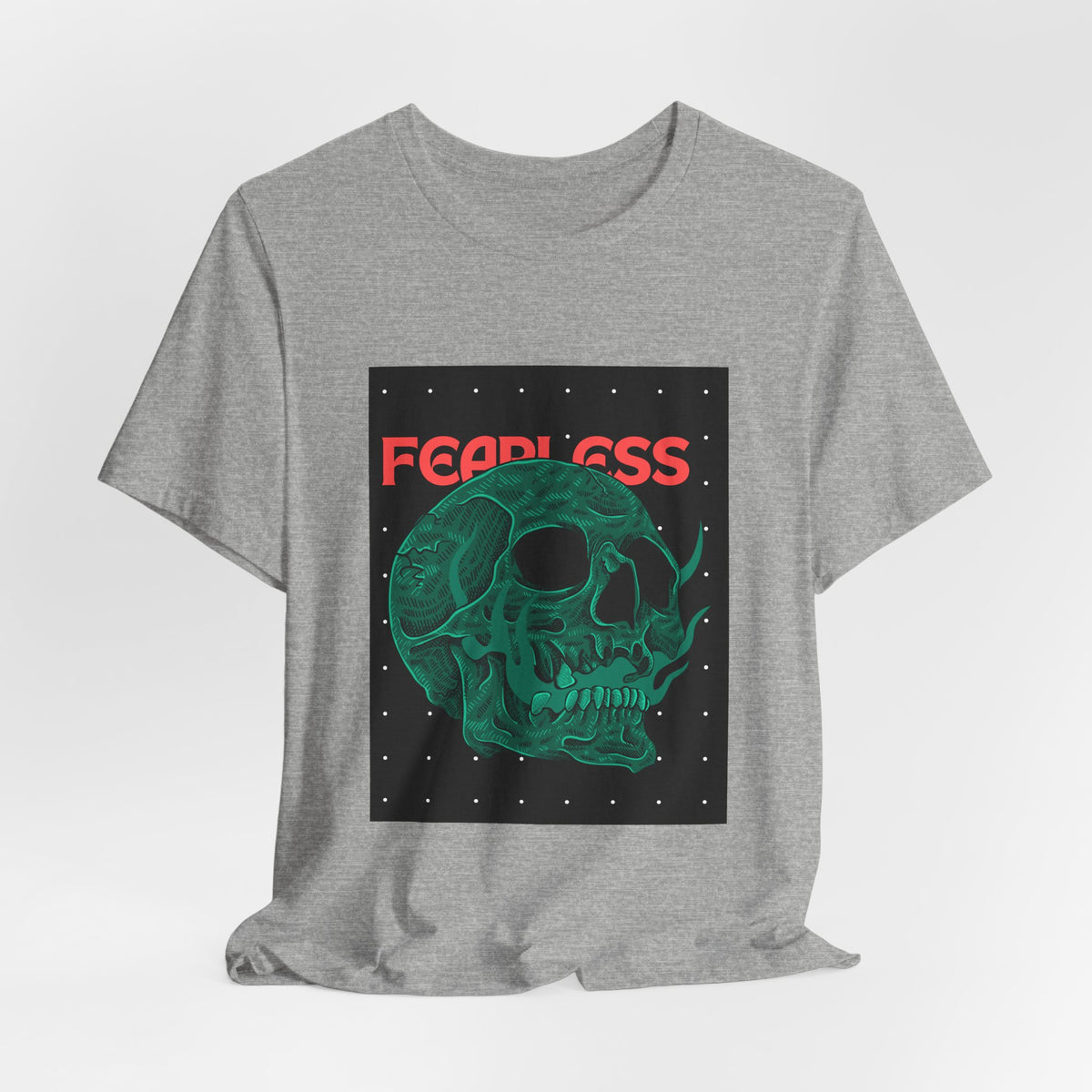 Fearless Skull Tee — Graphic Skull T‑Shirt with 'FEARLESS' Text
