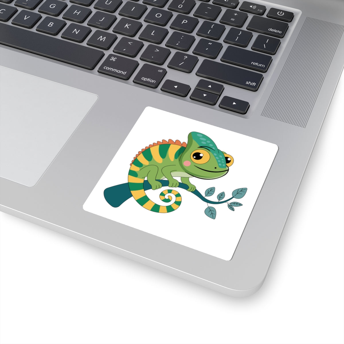 Cute Chameleon Kiss-Cut Sticker — Colorful Tropical Lizard Decal for Laptops, Water Bottles & Scrapbooks