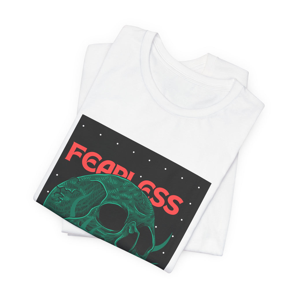 Fearless Skull Tee — Graphic Skull T‑Shirt with 'FEARLESS' Text