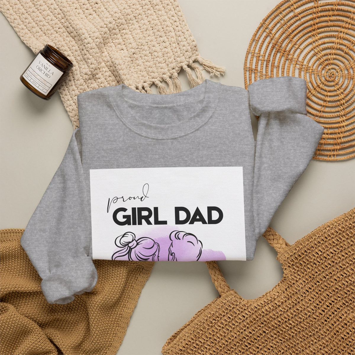Proud Girl Dad Crewneck Sweatshirt