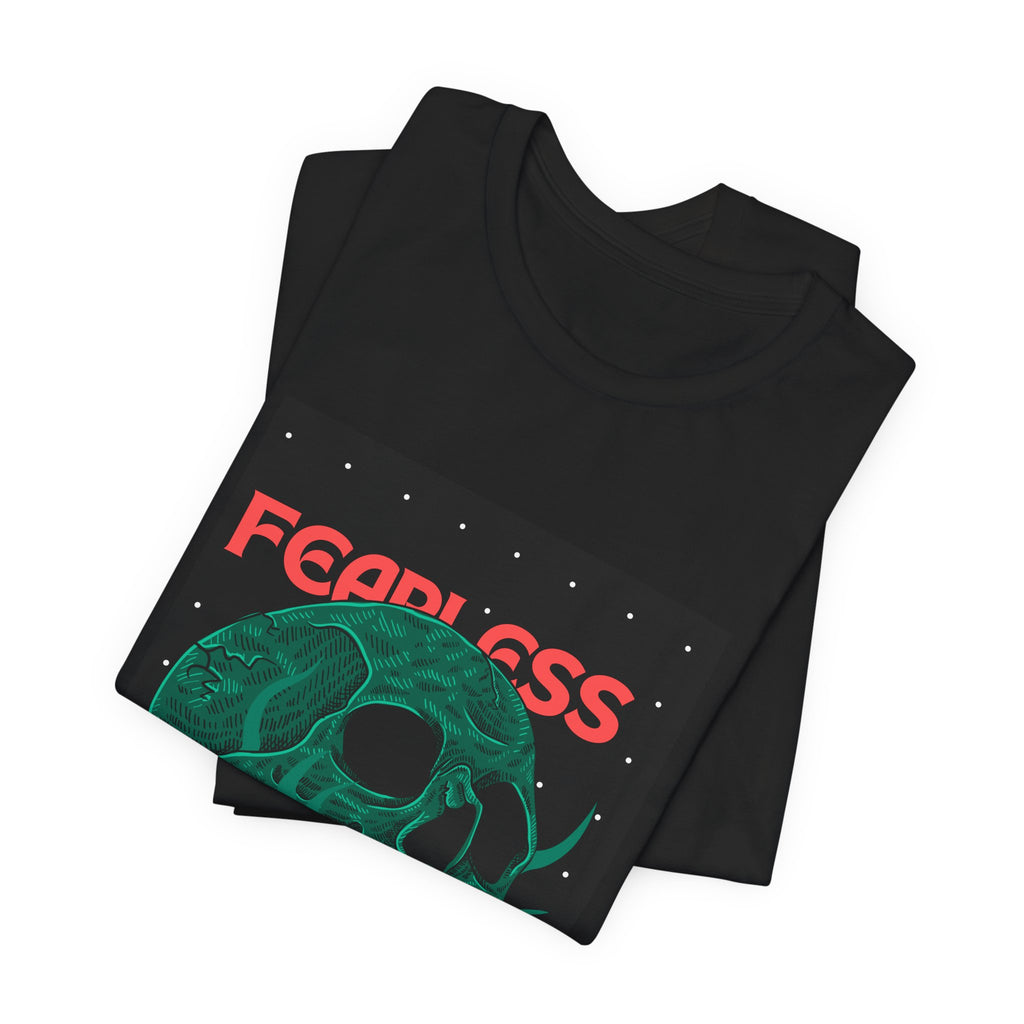 Fearless Skull Tee — Graphic Skull T‑Shirt with 'FEARLESS' Text