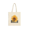 Bloom Sunflower Tote Bag – Floral Canvas Market Tote