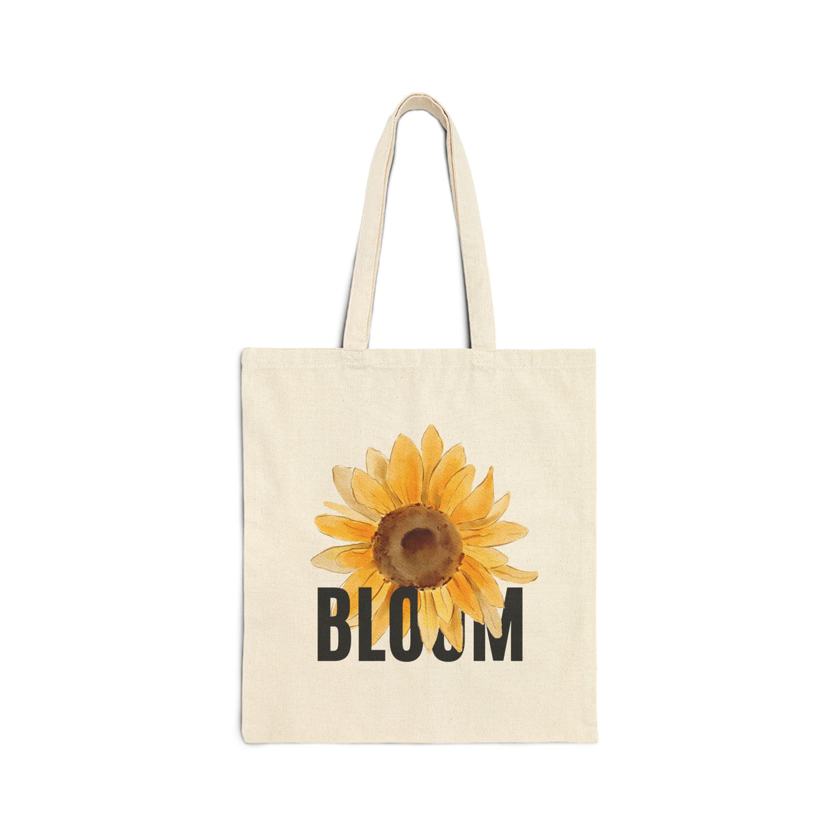 Bloom Sunflower Tote Bag – Floral Canvas Market Tote