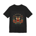 Panther Tattoo Tee — Vintage Roaring Panther with Roses Graphic T-Shirt