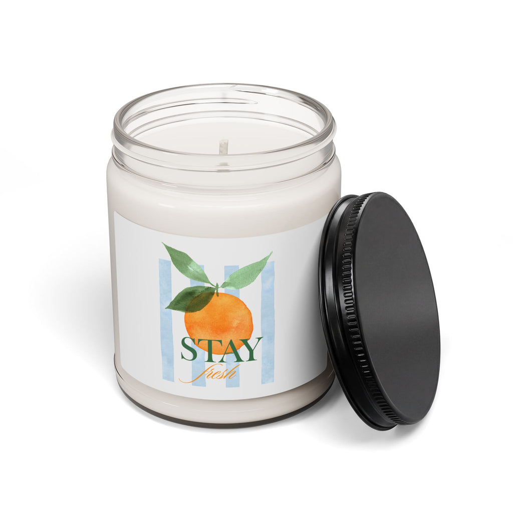 Stay Calm Orange Scented Soy Candle — 9oz Citrus Aromatherapy Jar