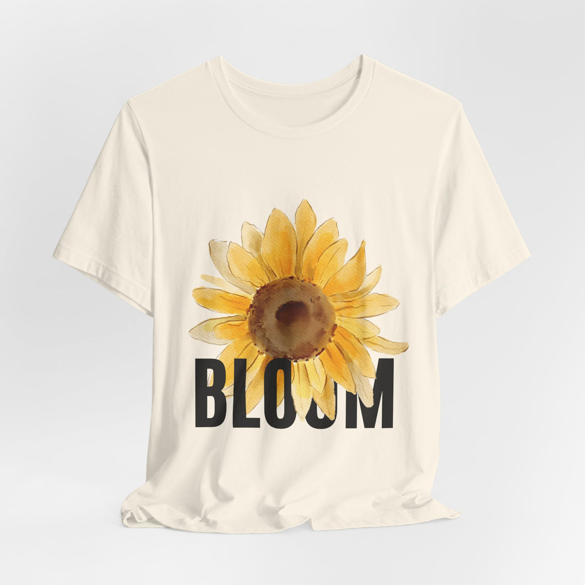 Bloom Sunflower T-Shirt — Floral 'BLOOM' Graphic Tee