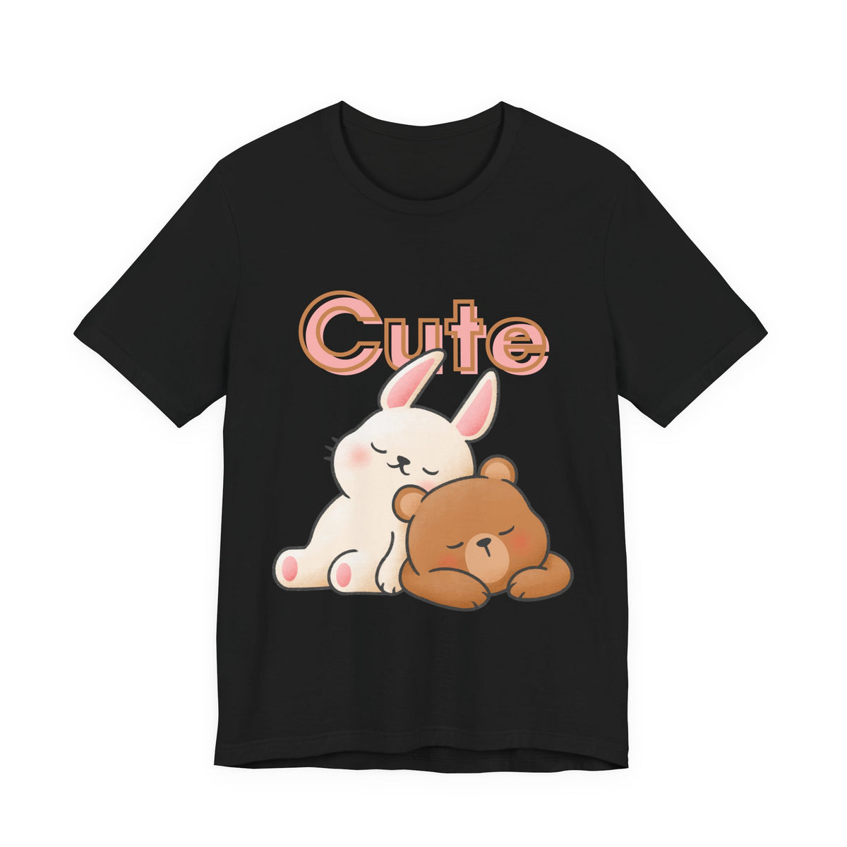 Cute Bunny & Bear Tee — "Cute" Graphic T-Shirt