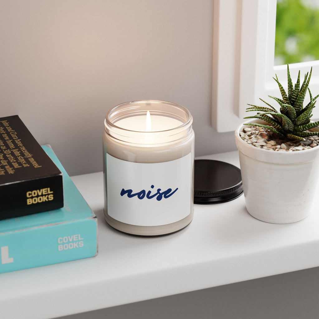 Noise Scented Soy Candle — 9oz Minimalist Jar Candle for Calm, Focus & Modern Home Décor