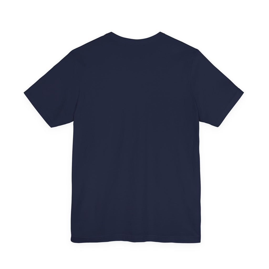Noise Script T‑Shirt — Minimalist Blue Handwritten Tee
