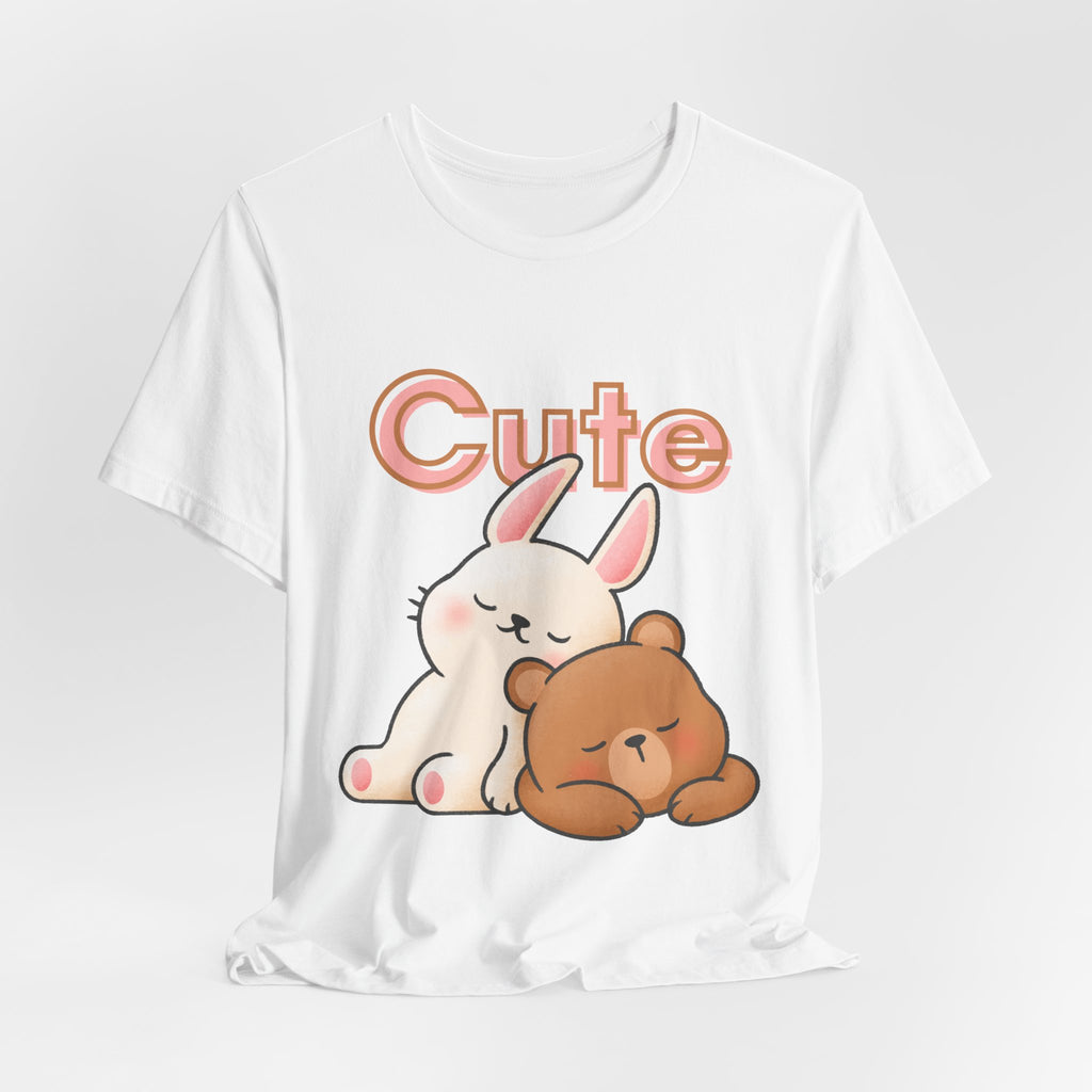 Cute Bunny & Bear Tee — "Cute" Graphic T-Shirt