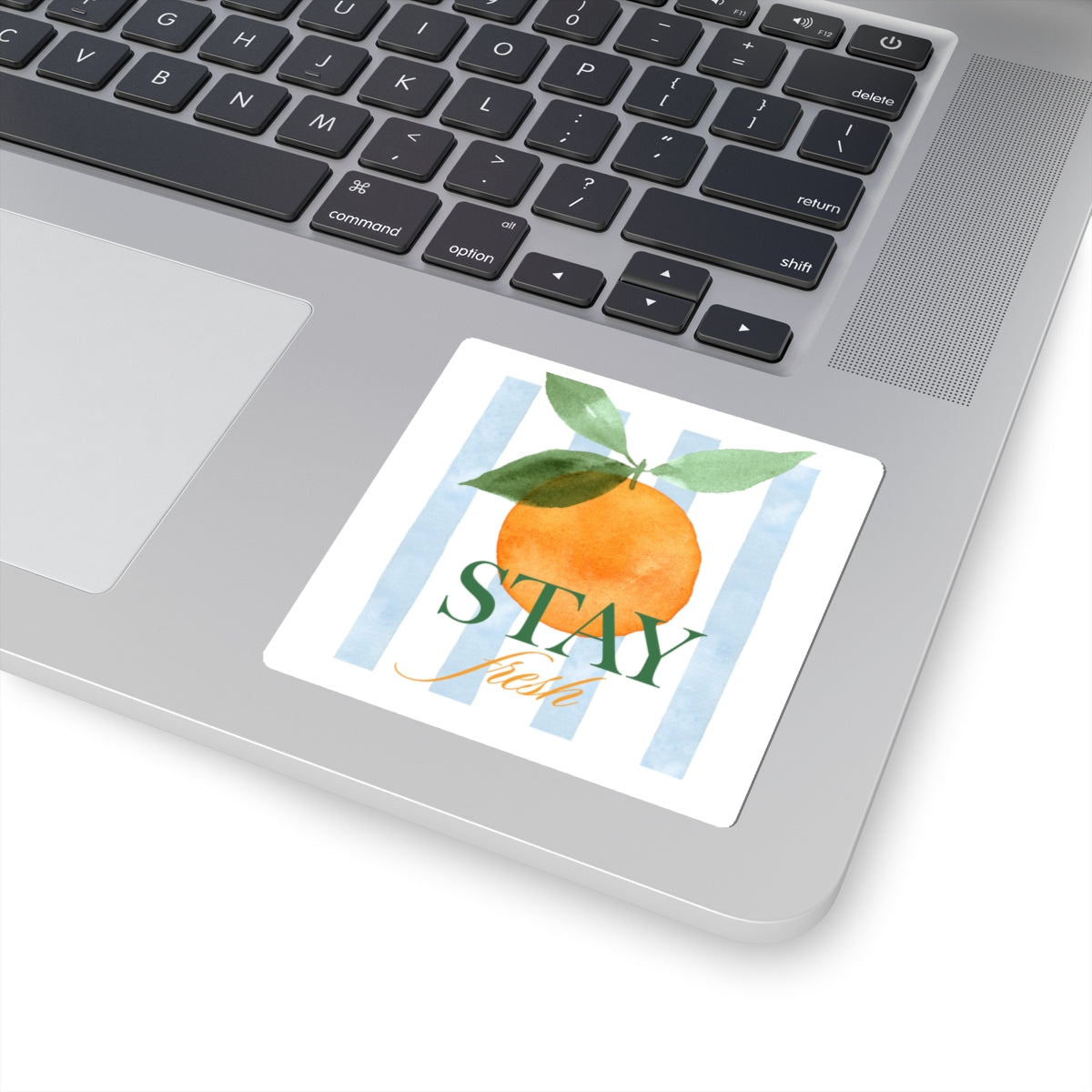 Stay Fresh Orange Sticker — Watercolor Fruit Kiss-Cut Sticker