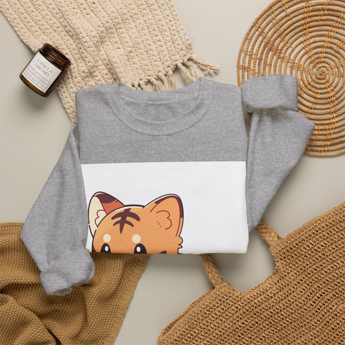 Cute Kawaii Tiger Crewneck Sweatshirt