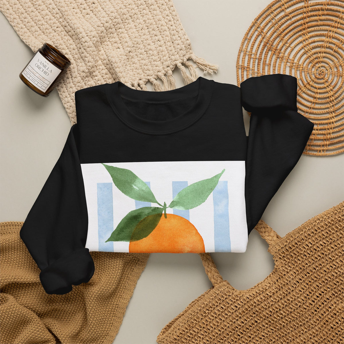 Stay Fresh Orange Crewneck Sweatshirt