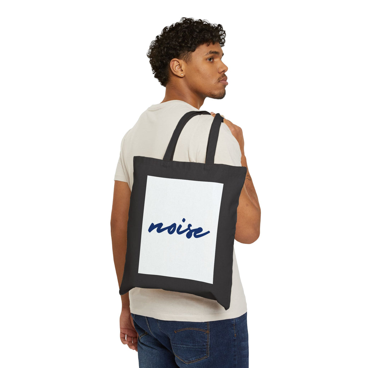 Tote — Minimal 'noise' Script Canvas Tote Bag