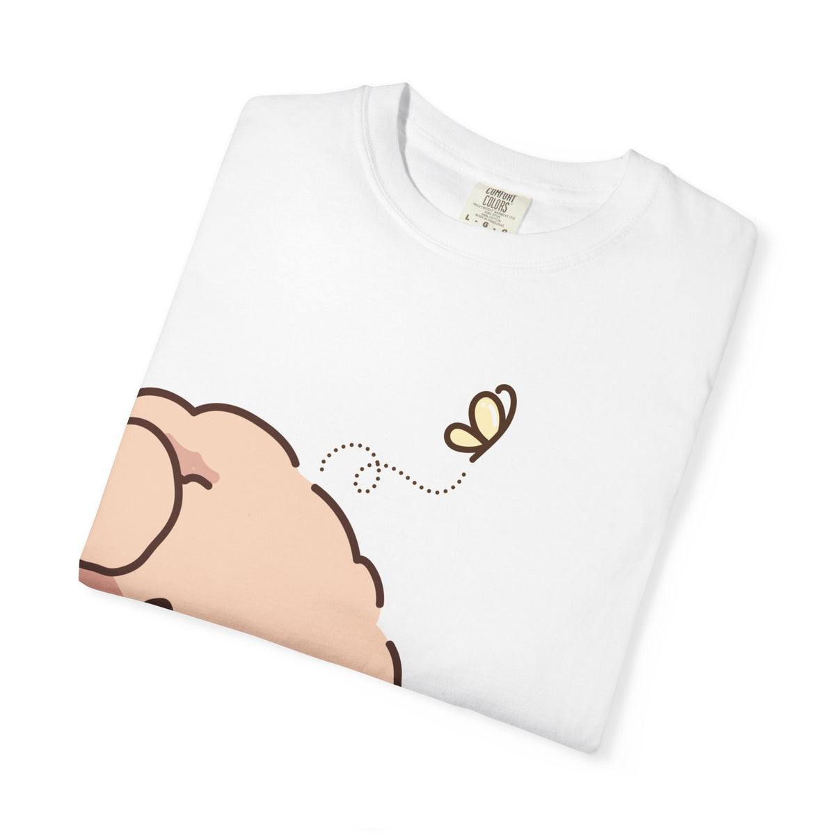 Cute Peekaboo Puppy T-Shirt — Adorable Cartoon Dog with Bee Graphic