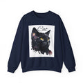 Galaxy Black Cat Sweatshirt — 'Cat' Watercolor Portrait Crewneck