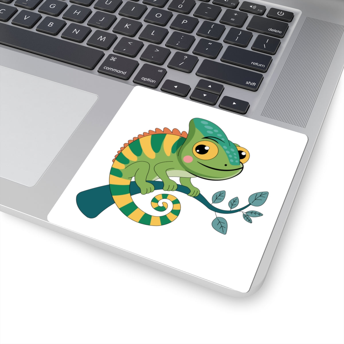 Cute Chameleon Kiss-Cut Sticker — Colorful Tropical Lizard Decal for Laptops, Water Bottles & Scrapbooks