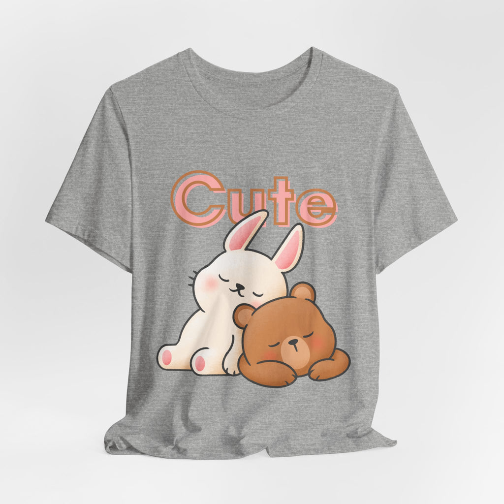 Cute Bunny & Bear Tee — "Cute" Graphic T-Shirt