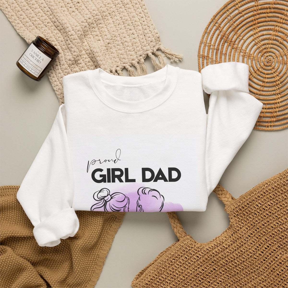 Proud Girl Dad Crewneck Sweatshirt