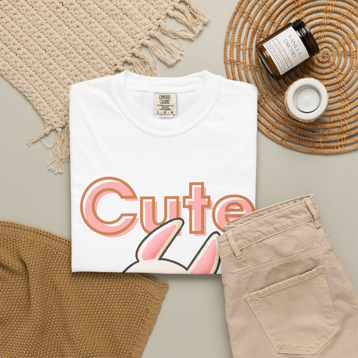 Cute Bunny & Bear Graphic T-Shirt